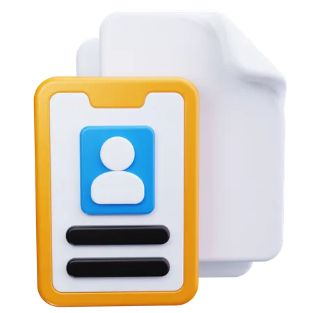 ID de empleado  3D Icon