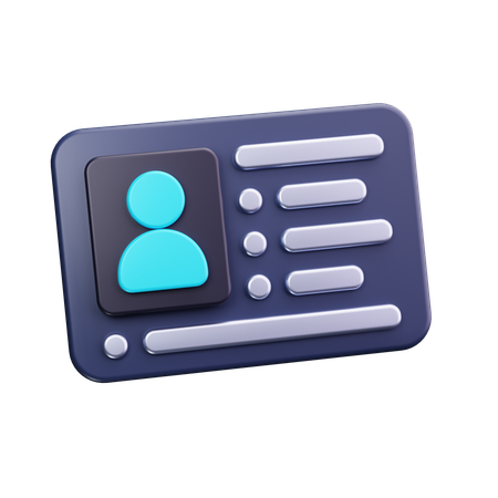 Identifiant d'employé  3D Icon