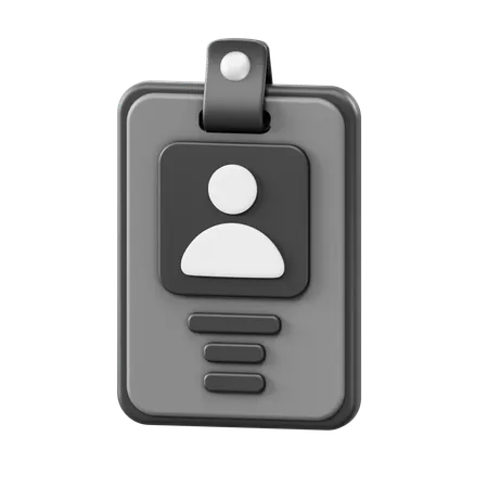 ID do Empregado  3D Icon