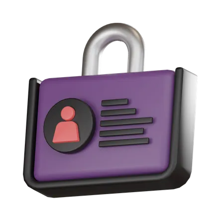 Cyber Security ID Icon Showcasing Digital Protection And Privacy Ideal For Tech Network And Online Safety Concepts 3 D Render Illustration 3D Icon