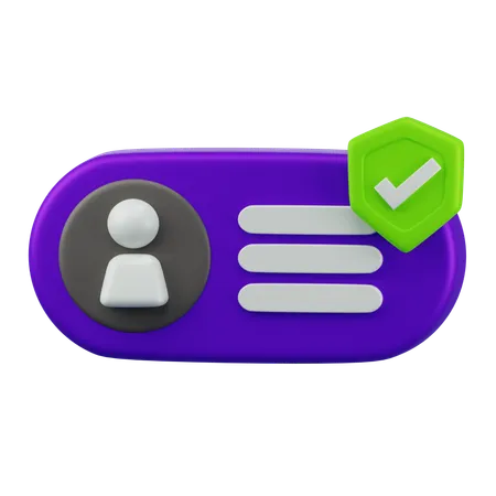 Id Security  3D Icon