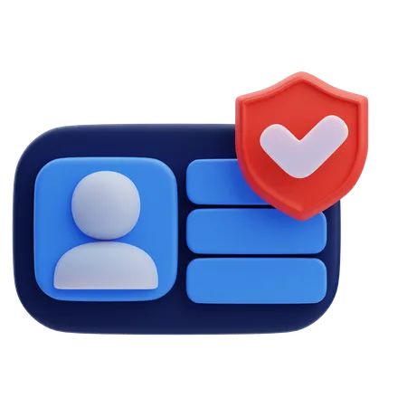 Seguridad de identificación  3D Icon