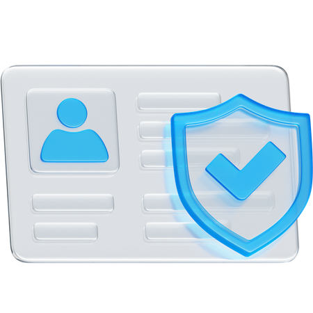 Seguridad de identificación  3D Icon