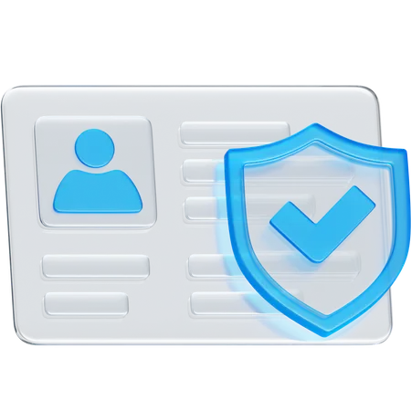 Seguridad de identificación  3D Icon