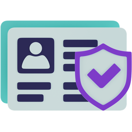 Seguridad de identificación  3D Icon