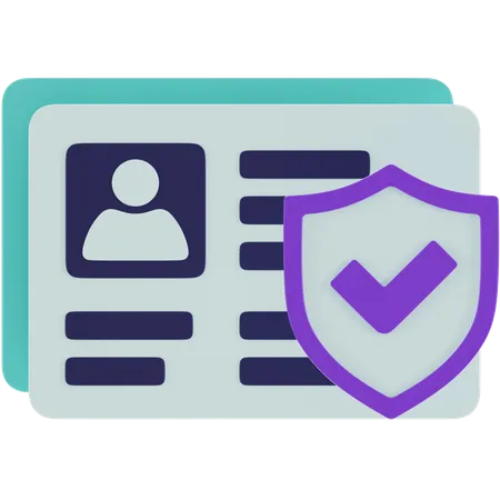 Seguridad de identificación  3D Icon