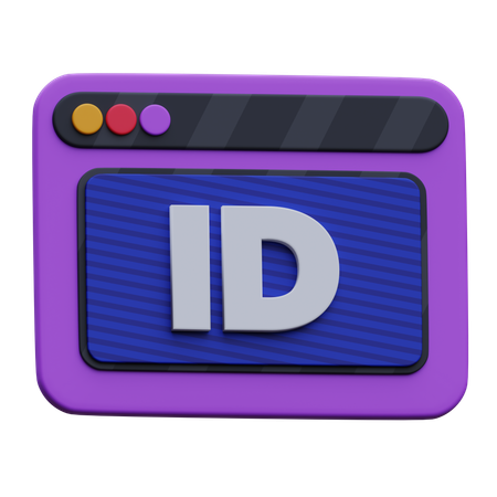 Identificación web  3D Icon