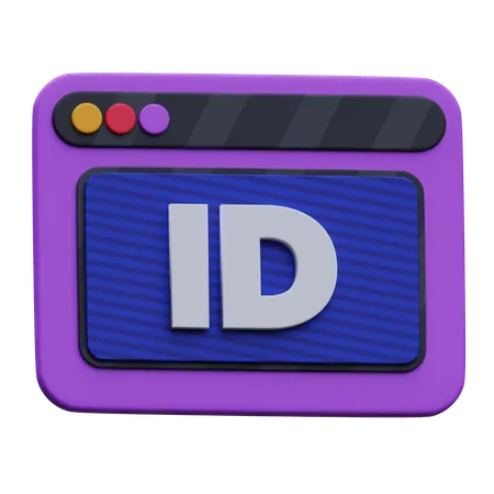 Identificación web  3D Icon