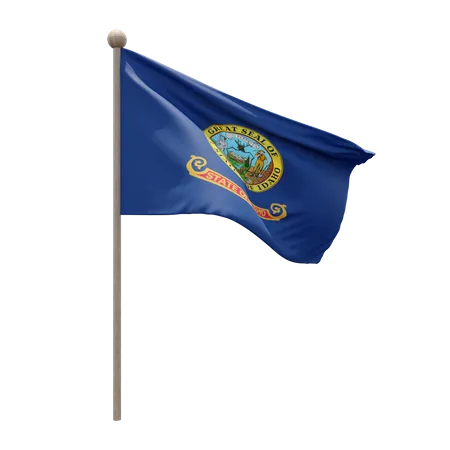 Idaho Flagpole  3D Flag