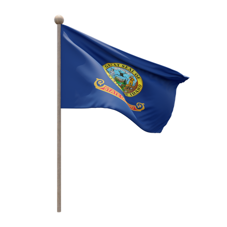 Idaho Flagpole  3D Icon