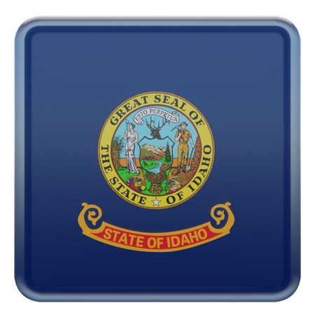 Idaho Square Flag  3D Icon