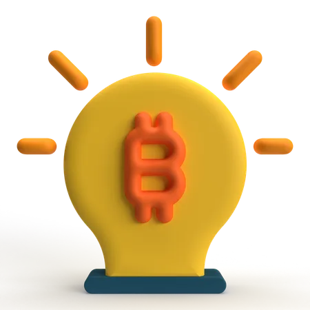 Idea de bitcoin  3D Icon