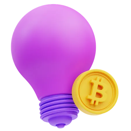 Idea de bitcoin  3D Icon