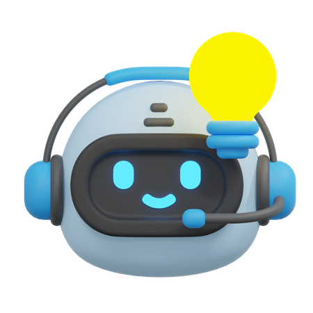 Robot de ideas  3D Icon