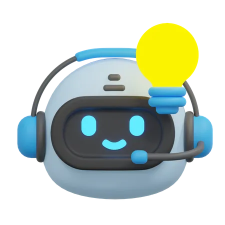 Robot de ideas  3D Icon