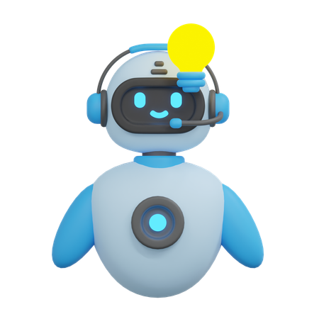 Robot de ideas  3D Icon