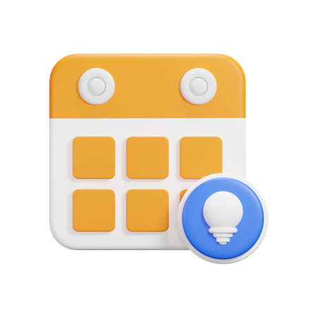 Idea Calendar  3D Icon