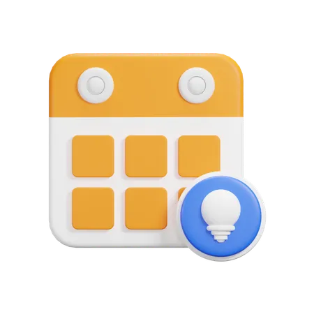 Idea Calendar  3D Icon