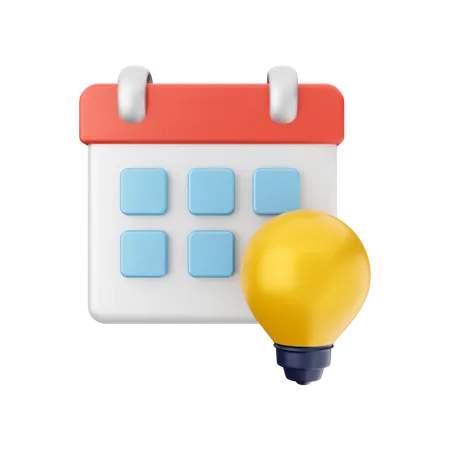 Idea calendar  3D Illustration