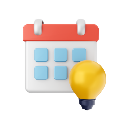 Calendario de ideas  3D Illustration