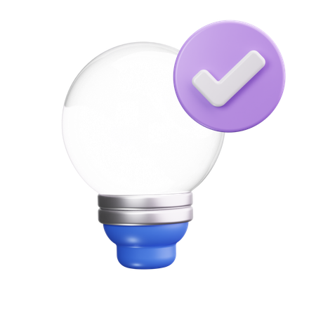 Idea checked  3D Icon