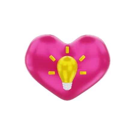 Idea de amor  3D Illustration