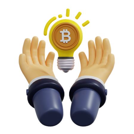 Idea de bitcoin  3D Icon