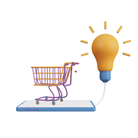 Idea de compras  3D Illustration