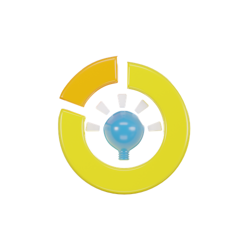 Idea de gráfico circular  3D Icon