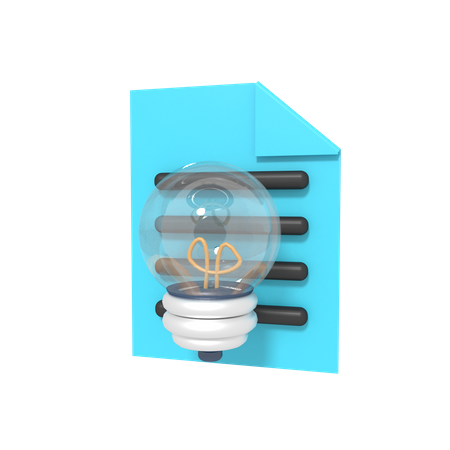 Idea de documento  3D Icon