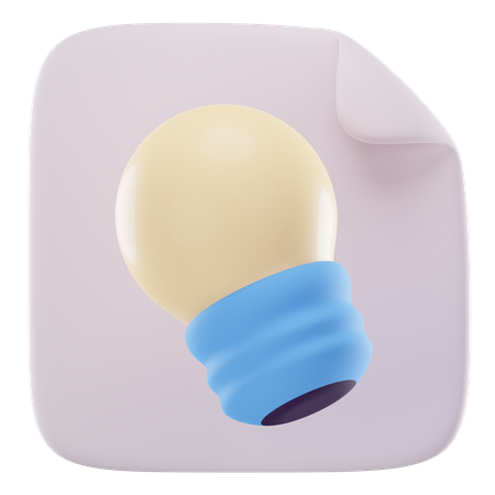 Idea en papel  3D Icon