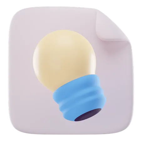 Idea en papel  3D Icon