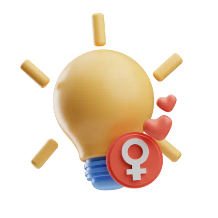 Idea femenina  3D Icon