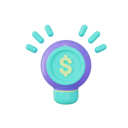 Idea financiera  3D Icon