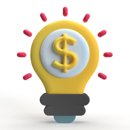 Idea financiera  3D Icon