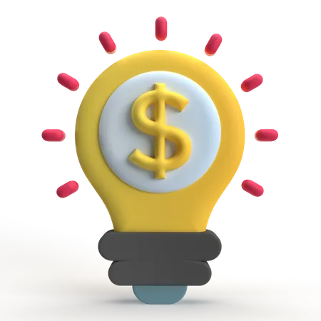 Idea financiera  3D Icon