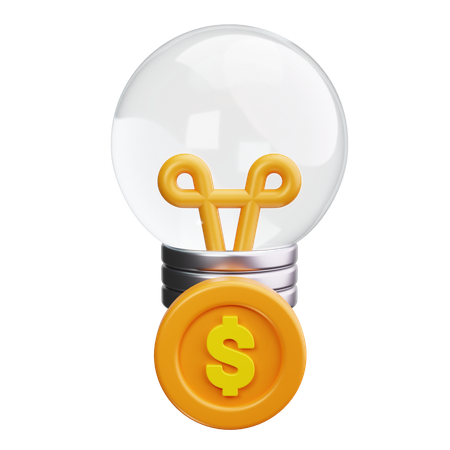 Idea financiera  3D Icon