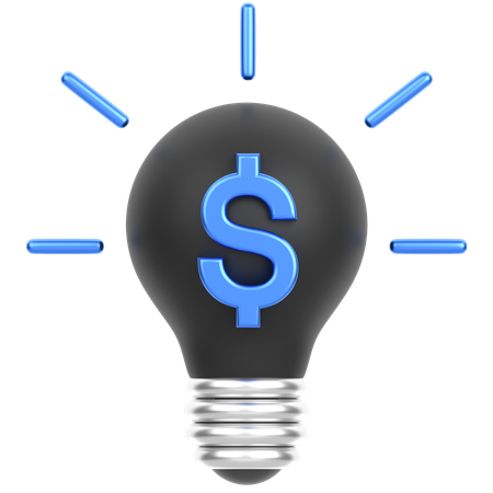 Idea financiera  3D Icon
