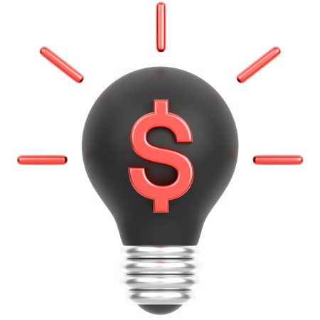 Idea financiera  3D Icon