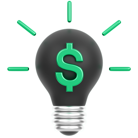 Idea financiera  3D Icon