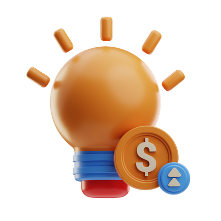 Idea financiera  3D Icon