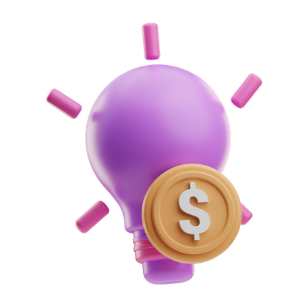 Idea financiera  3D Icon