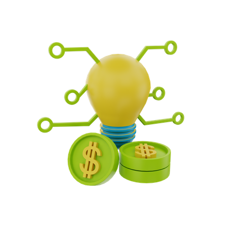 Idea financiera  3D Icon