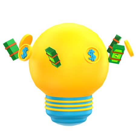 Idea financiera  3D Icon