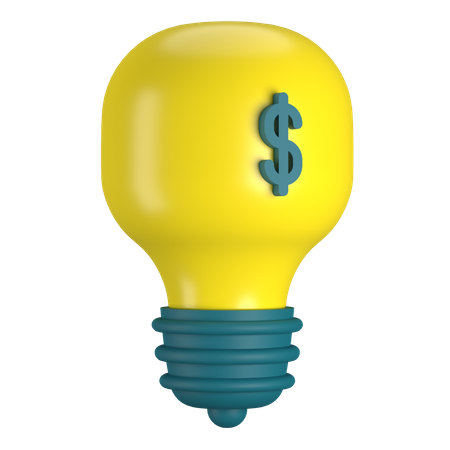 Idea financiera  3D Icon