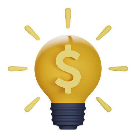 Idea financiera  3D Icon