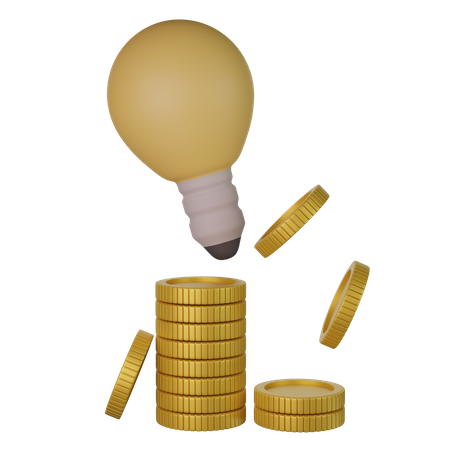 Idea financiera  3D Icon
