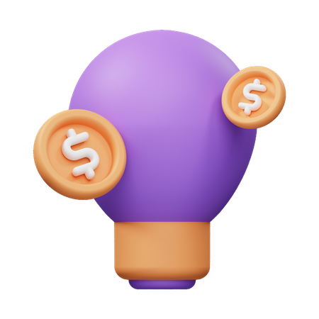 Idea financiera  3D Icon