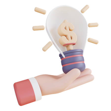 Idea financiera  3D Icon