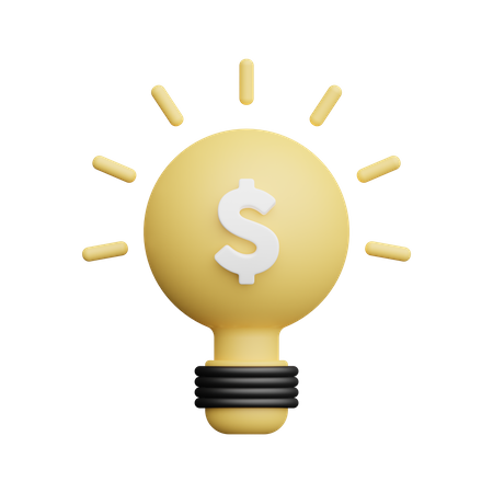 Idea financiera  3D Icon